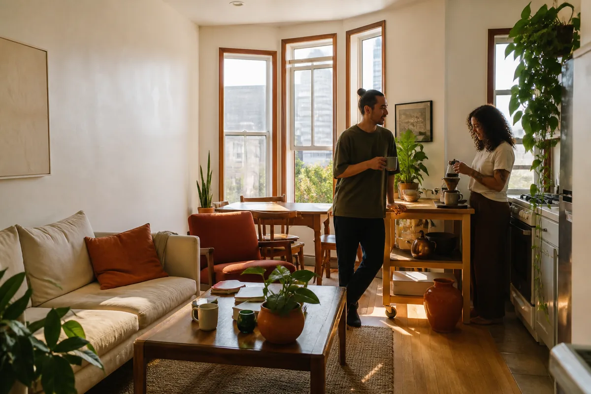 A lived-in living room — the version of home worth getting right.