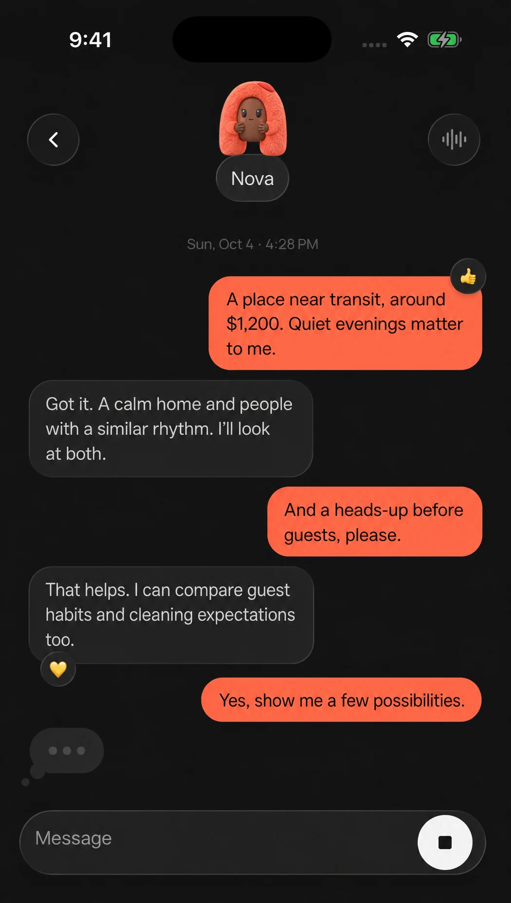 Illustrative conversation